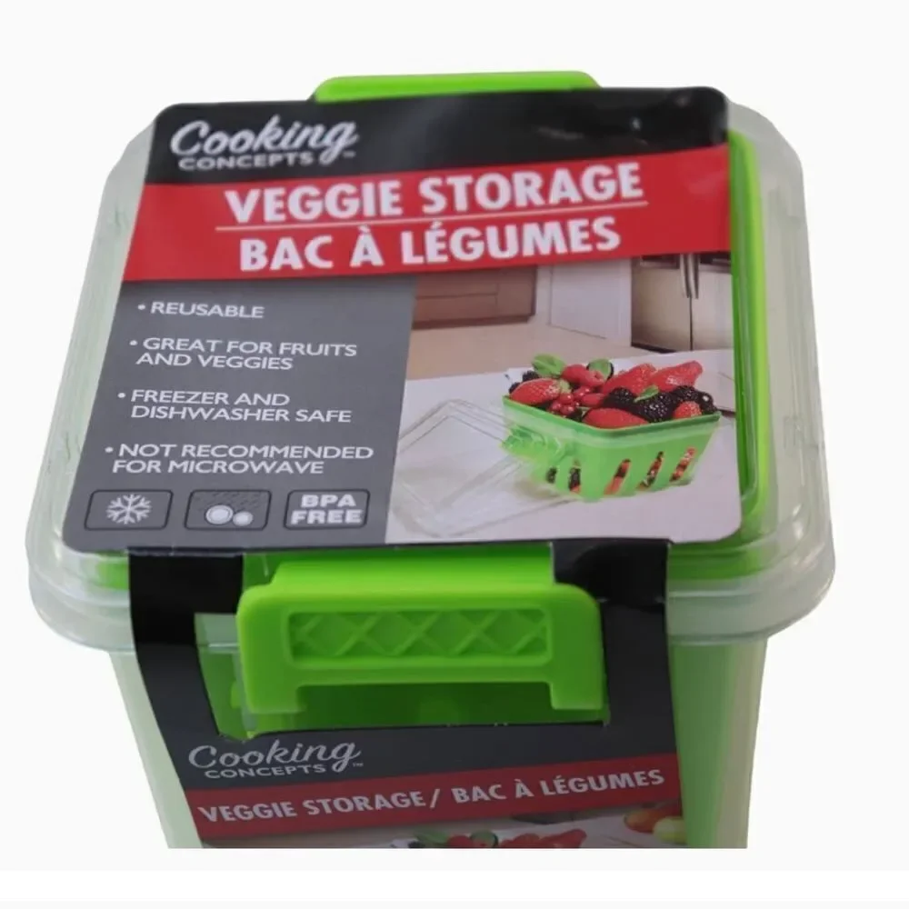 New! Cooking Concepts Berry & Veggie Colander/Basket & Storage Containers.